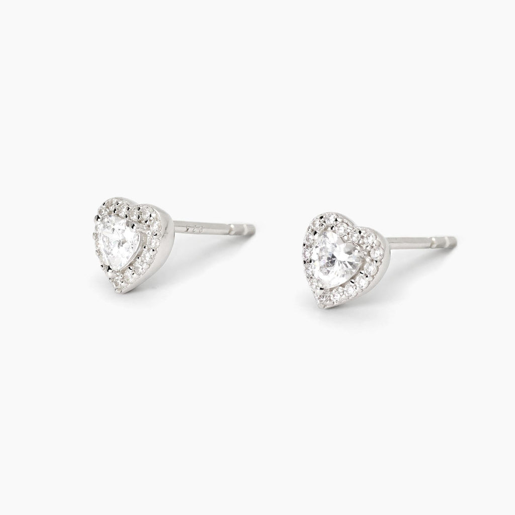 Orecchini Mabina Love Affair Cuore con Zirconi Argento 925 Rodiato - vista 2