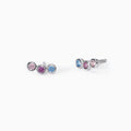 Orecchini Bambina Mabina Junior Rainbow Argento con Zirconi Multicolor