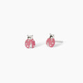 Orecchini Mabina Junior Fortunella Argento 925 Coccinelle Rosa Smaltate