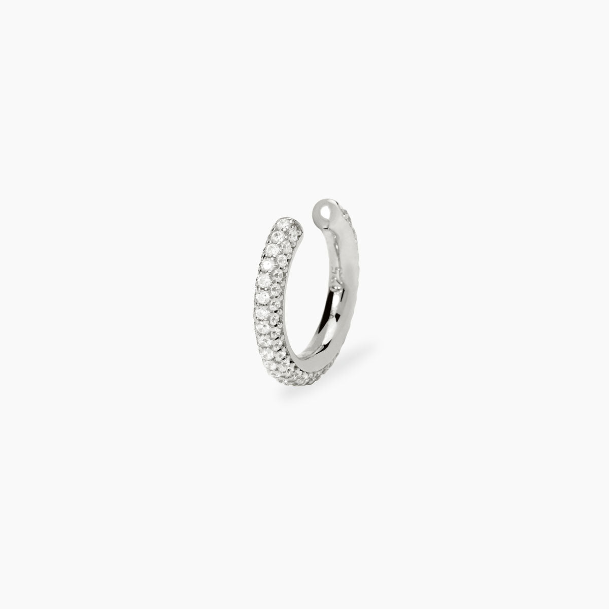 Monorecchino Mabina Ear Cuff Argento 925 Rodiato con Zirconi