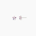 Orecchini Bambina Mabina Junior Fun Flower Argento con Fiori Rosa