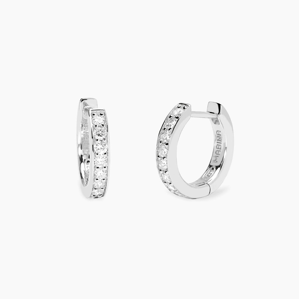 Orecchini Mabina My Diamond Cerchio Argento Diamanti Lab-Grown 0,40 ct