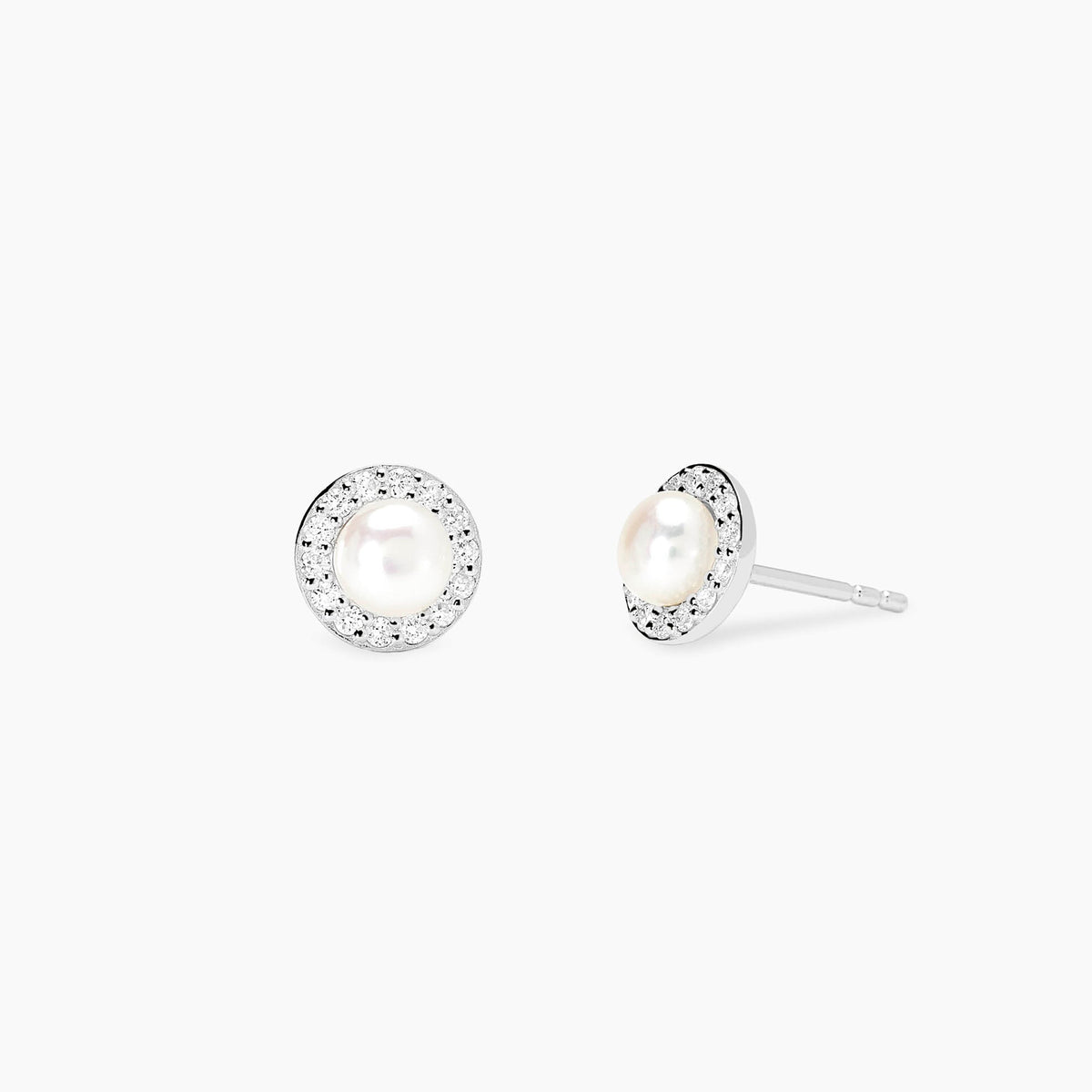 Orecchini Mabina My Diamond a Lobo con Perle Coltivate e Diamanti Lab-Grown