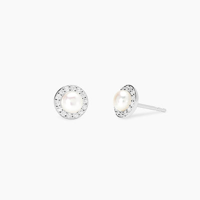 Orecchini Mabina My Diamond a Lobo con Perle Coltivate e Diamanti Lab-Grown