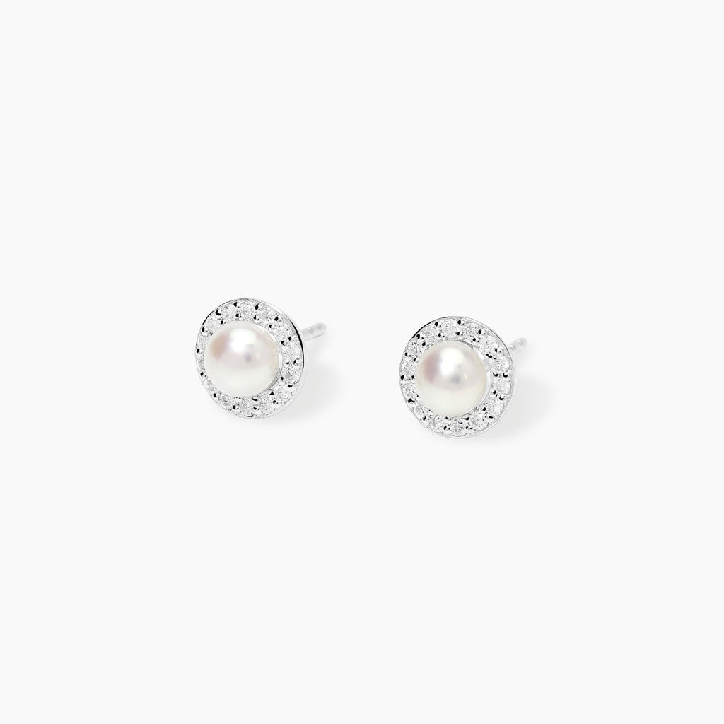 Orecchini Mabina My Diamond a Lobo con Perle Coltivate e Diamanti Lab-Grown - vista 2