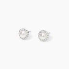 Orecchini Mabina My Diamond a Lobo con Perle Coltivate e Diamanti Lab-Grown - vista 2