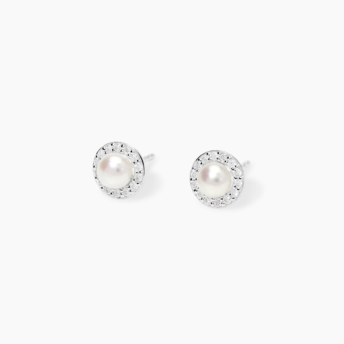 Orecchini Mabina My Diamond a Lobo con Perle Coltivate e Diamanti Lab-Grown - vista 2