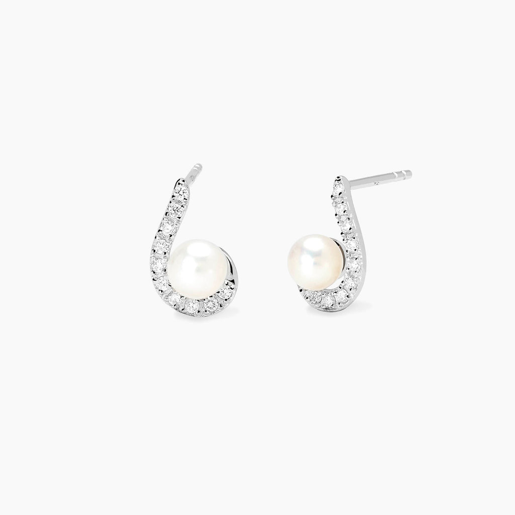 Orecchini Mabina My Diamond Goccia con Perle Coltivate e Diamanti Lab-Grown