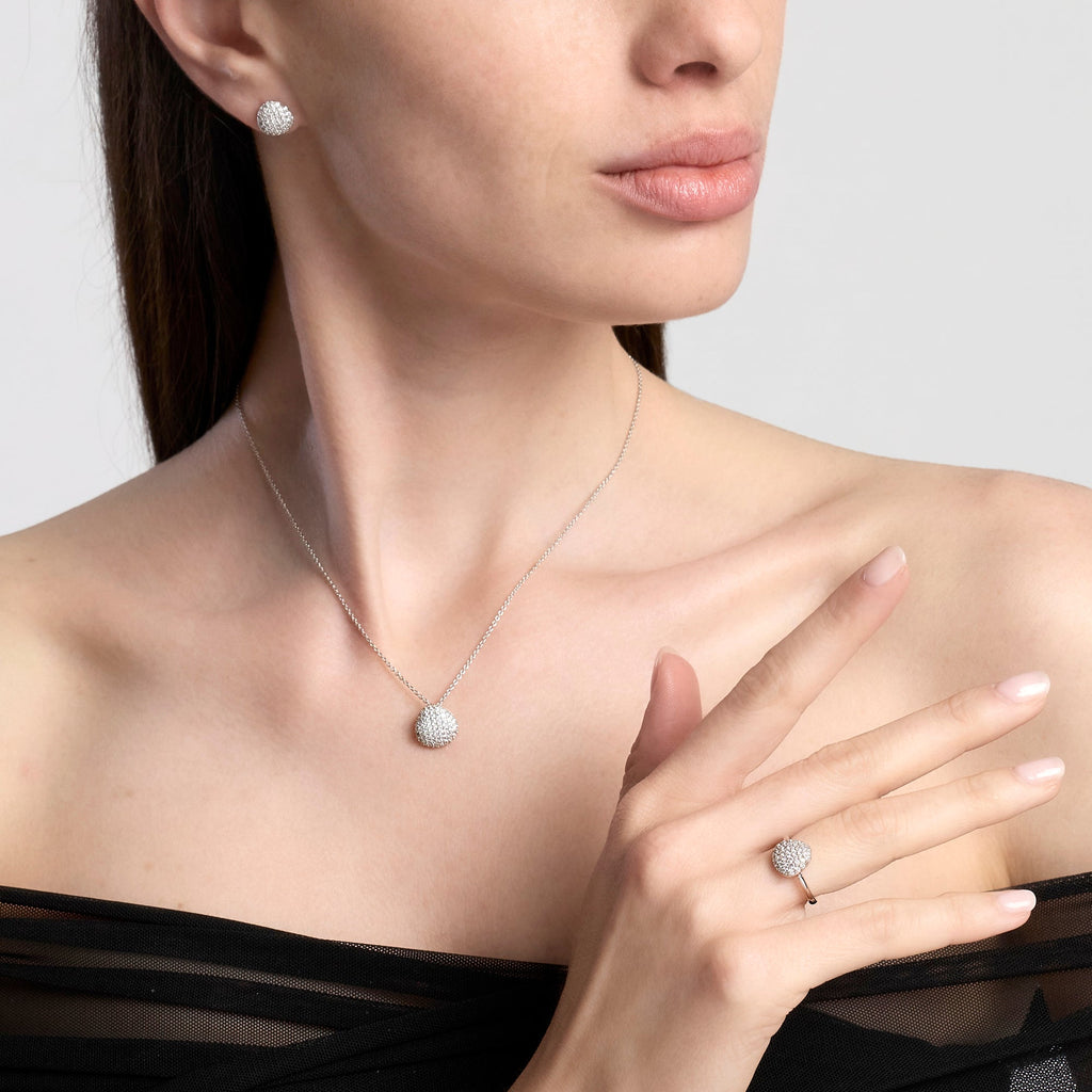 Orecchini Mabina Lucrezia Pavé di Zirconi Argento 925 Rodiato - vista 3