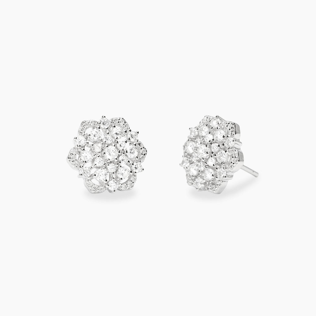 Orecchini Mabina Giardino d'Inverno Fiore con Zirconi Argento 925
