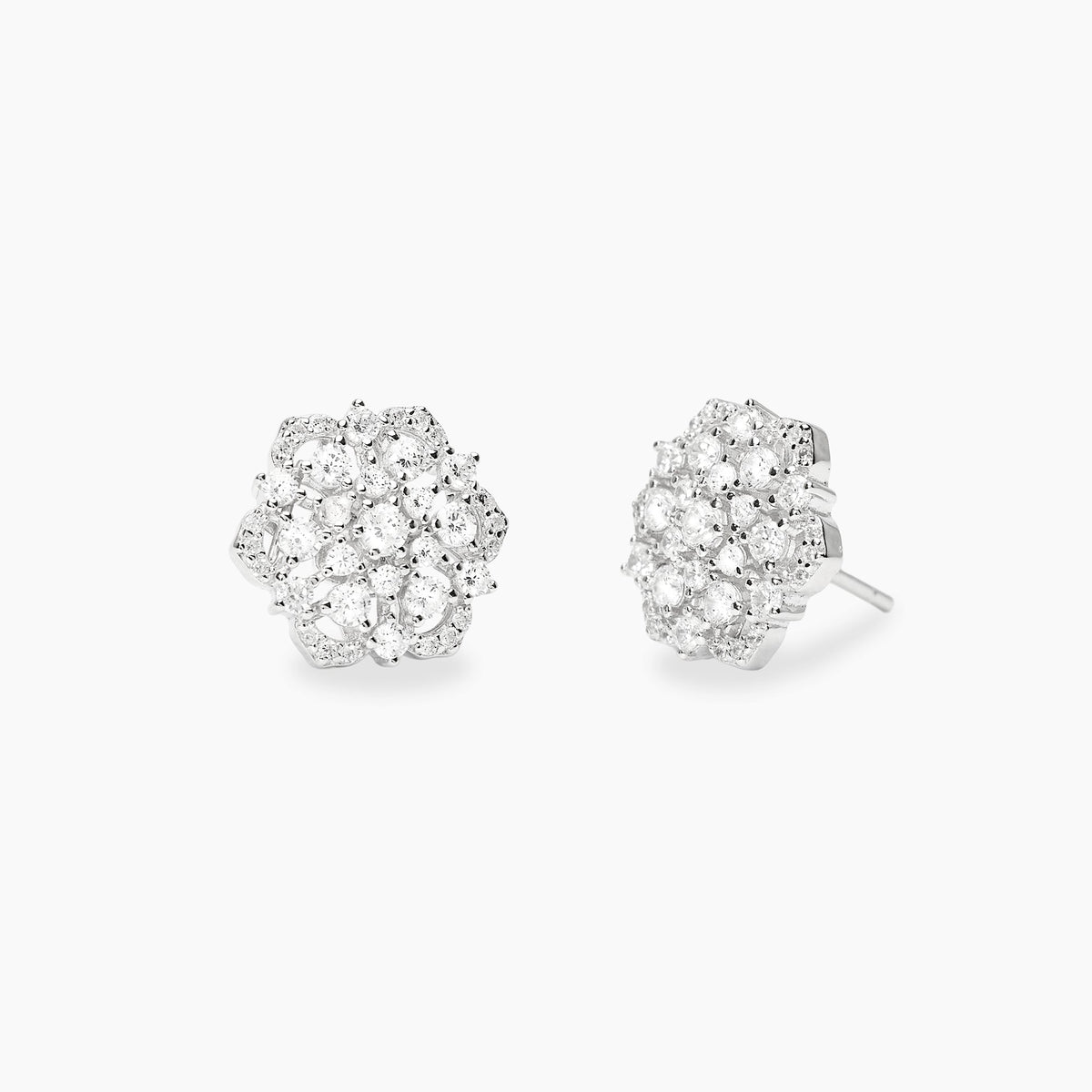 Orecchini Mabina Giardino d'Inverno Fiore con Zirconi Argento 925