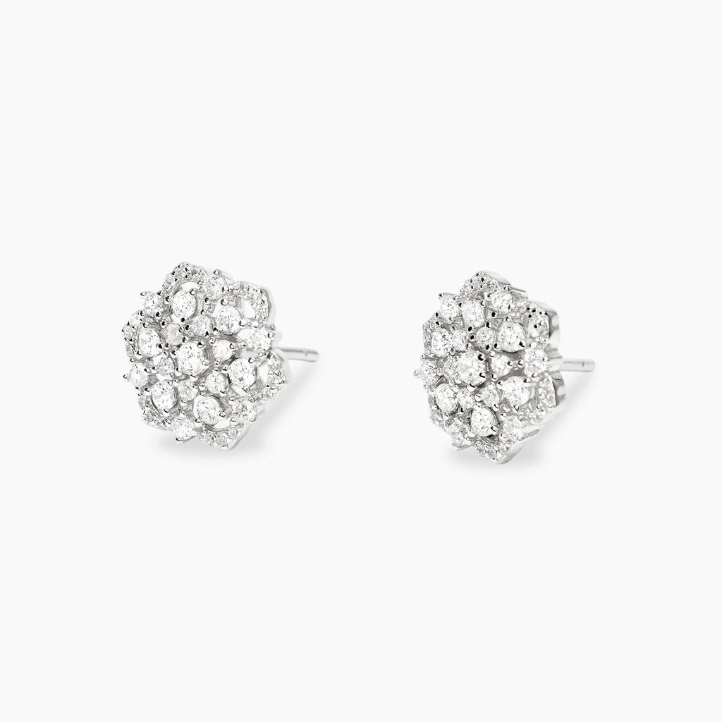 Orecchini Mabina Giardino d'Inverno Fiore con Zirconi Argento 925 - vista 2