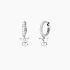 Orecchini Mabina Secret Garden Cerchio con Farfalla e Zirconi Argento 925