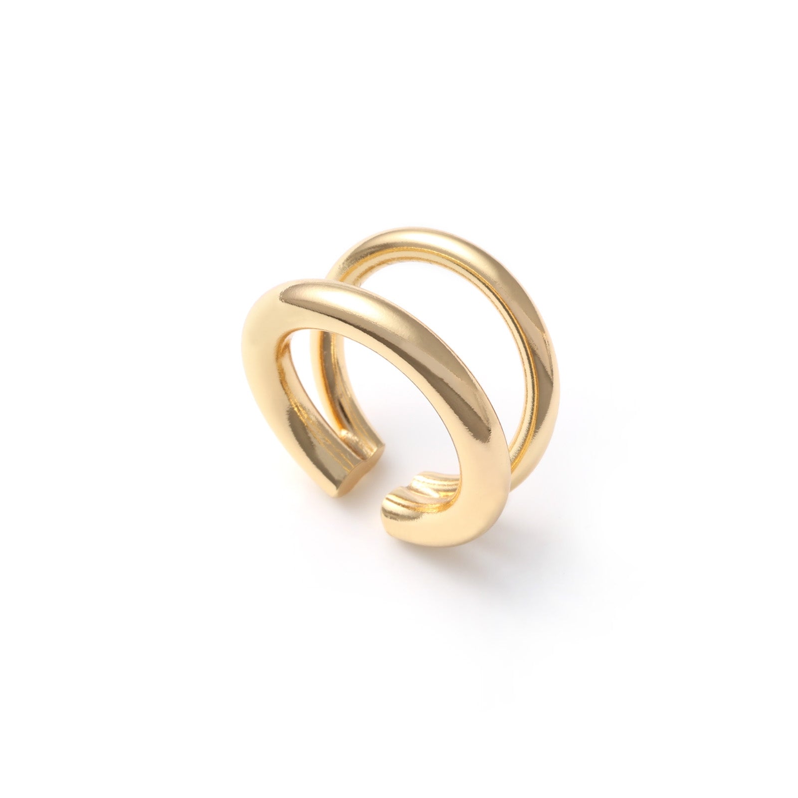 Anello Unoaerre Doppio Giro Dorato - packshot ufficiale