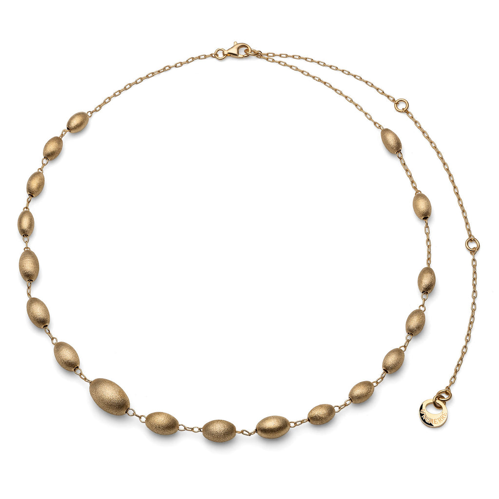 Collana Unoaerre Boule Argento 925 Dorato Satinato