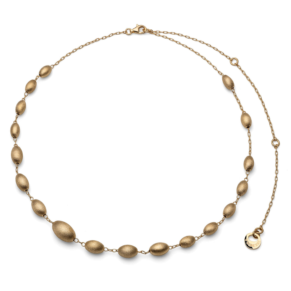 Collana Unoaerre Boule Argento 925 Dorato Satinato