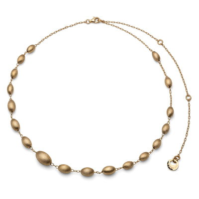 Collana Unoaerre Boule Argento 925 Dorato Satinato