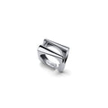 Anello Unoaerre Design Ottone Argentato Geometrico - packshot ufficiale