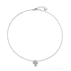 Collana Unoaerre Luxury Croce Pavé Argento 925