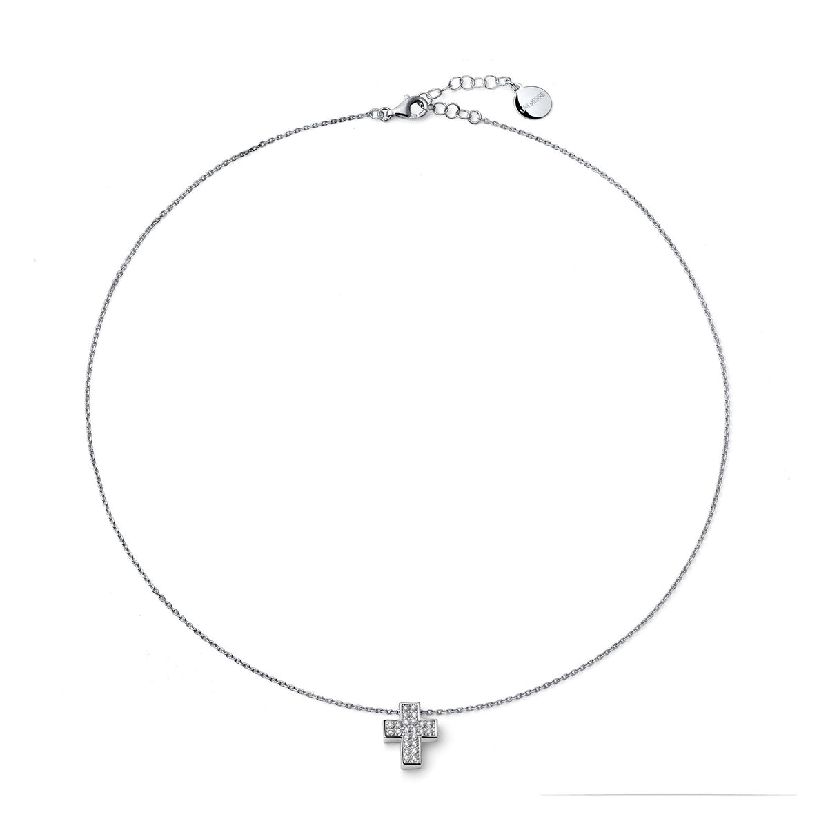 Collana Unoaerre Luxury Croce Pavé Argento 925