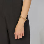Bracciale Unoaerre Catena Ovale Maxi Dorata - vista 3