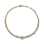 Collana Unoaerre Catena Bicolore con Zirconi