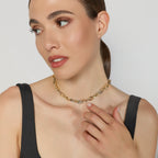 Collana Unoaerre Catena Bicolore con Zirconi - vista 3