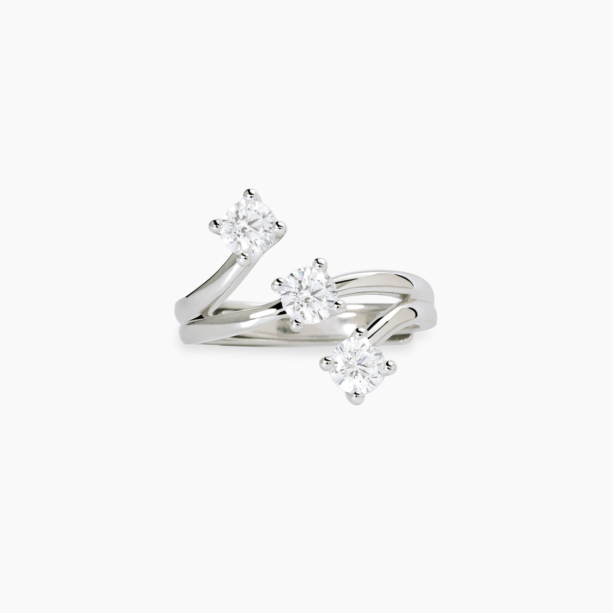 Anello Mabina Trilogy in Lega di Bronzo e Argento con Zirconi Bianchi