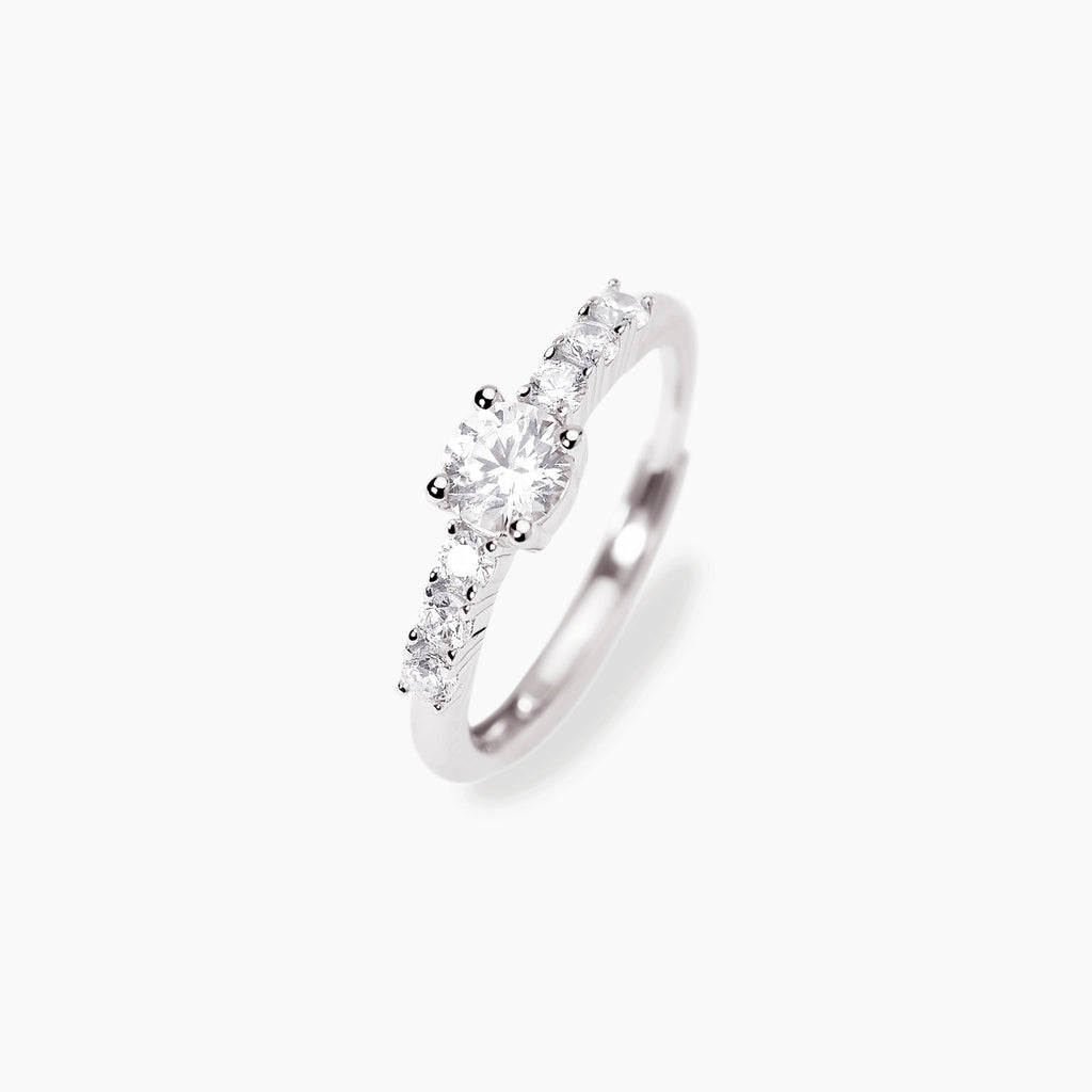 Anello Mabina Dimmi di Sì in Lega di Bronzo e Argento con Zirconi - vista 3
