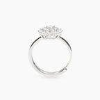 Anello Mabina Sirio in Lega di Bronzo e Argento con Zirconi Bianchi - vista 2