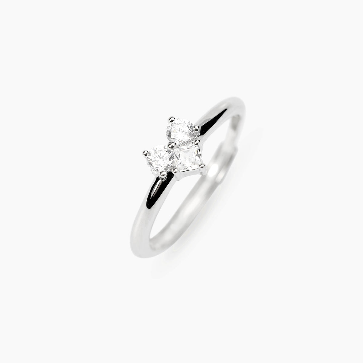 Anello Mabina Primo Amore in Lega di Bronzo e Argento con Zirconi - vista 3