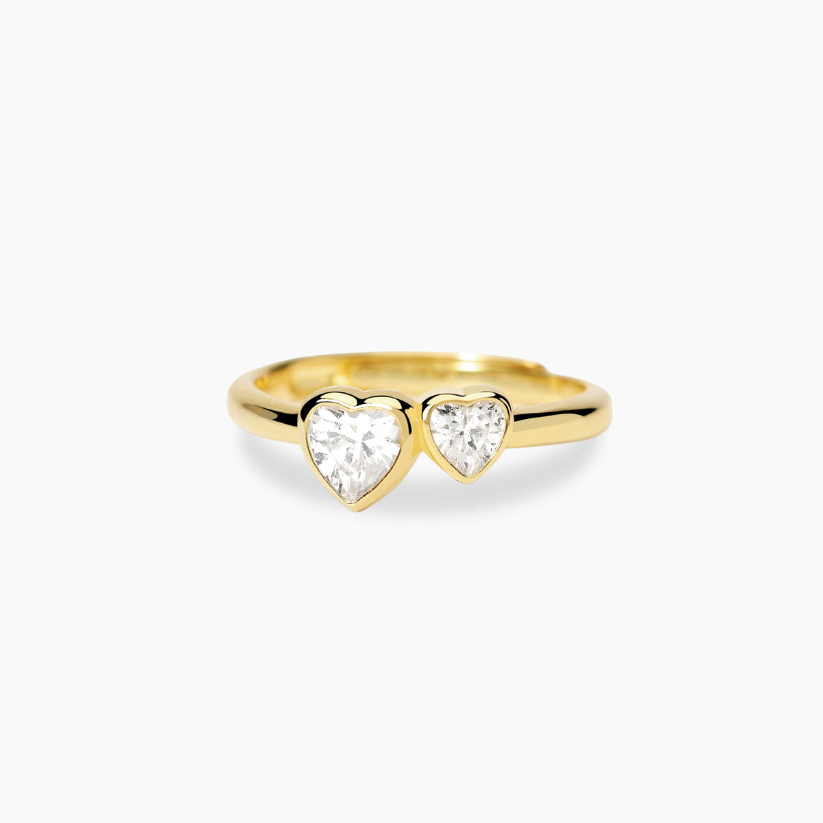 Anello Mabina Siamo Noi in Lega di Bronzo e Argento Dorata con Zirconi