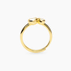 Anello Mabina Siamo Noi in Lega di Bronzo e Argento Dorata con Zirconi - vista 2