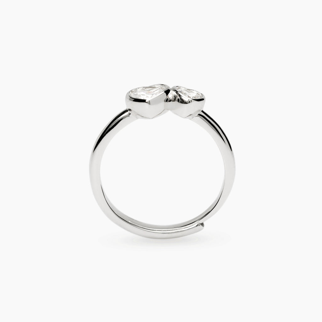 Anello Mabina Siamo Noi in Lega di Bronzo e Argento Rodiata con Zirconi - vista 2