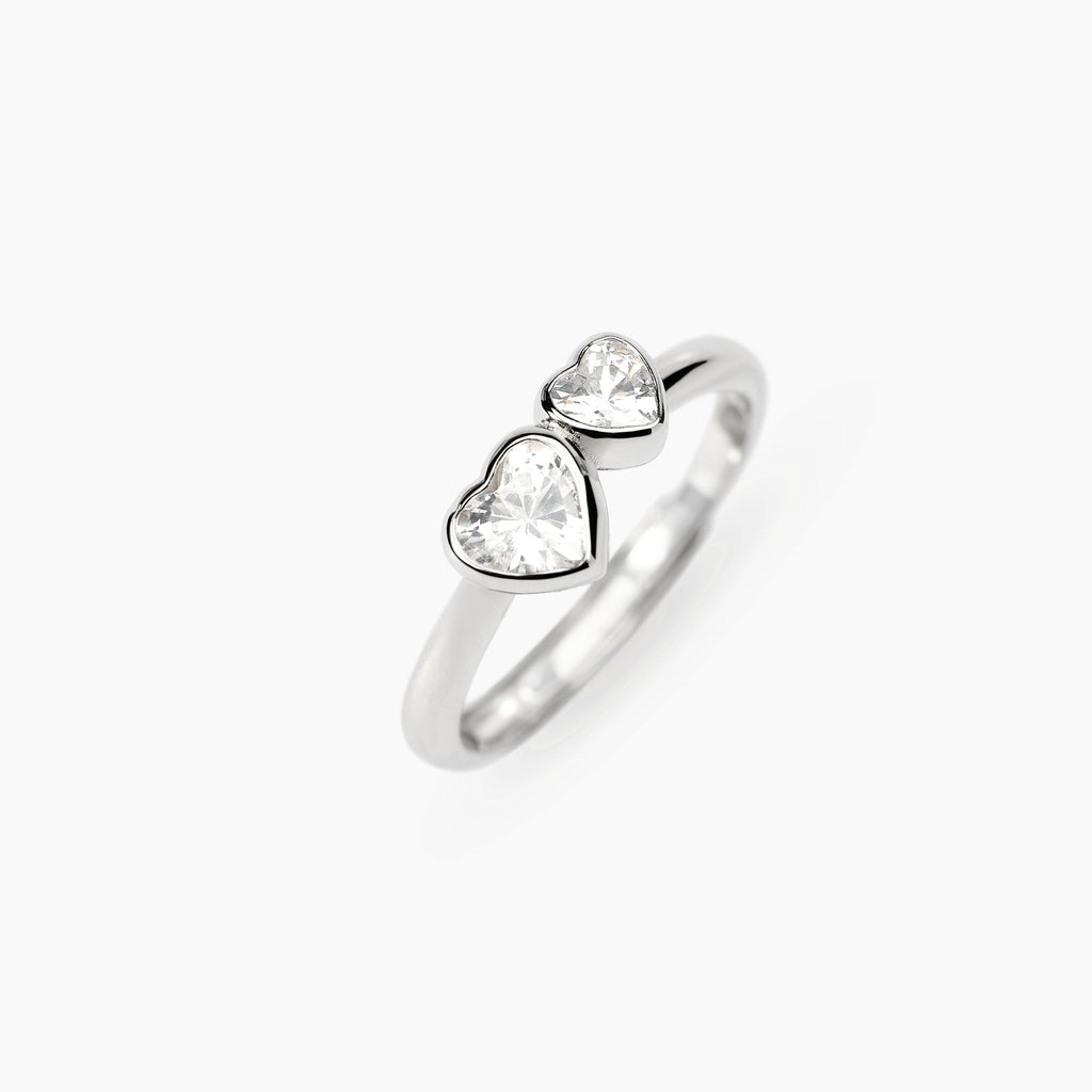 Anello Mabina Siamo Noi in Lega di Bronzo e Argento Rodiata con Zirconi - vista 3