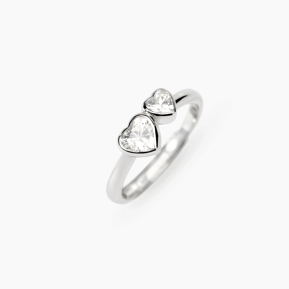 Anello Mabina Siamo Noi in Lega di Bronzo e Argento Rodiata con Zirconi - vista 3