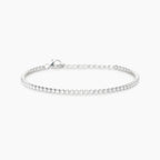 Bracciale Mabina Mini Tennis in Bronzo Rodiato con Zirconi 2,1 mm