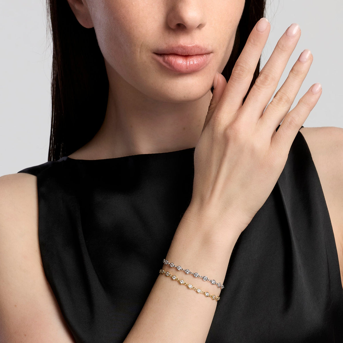 Bracciale Mabina Spotlight in Lega di Bronzo e Argento con Zirconi - vista 4