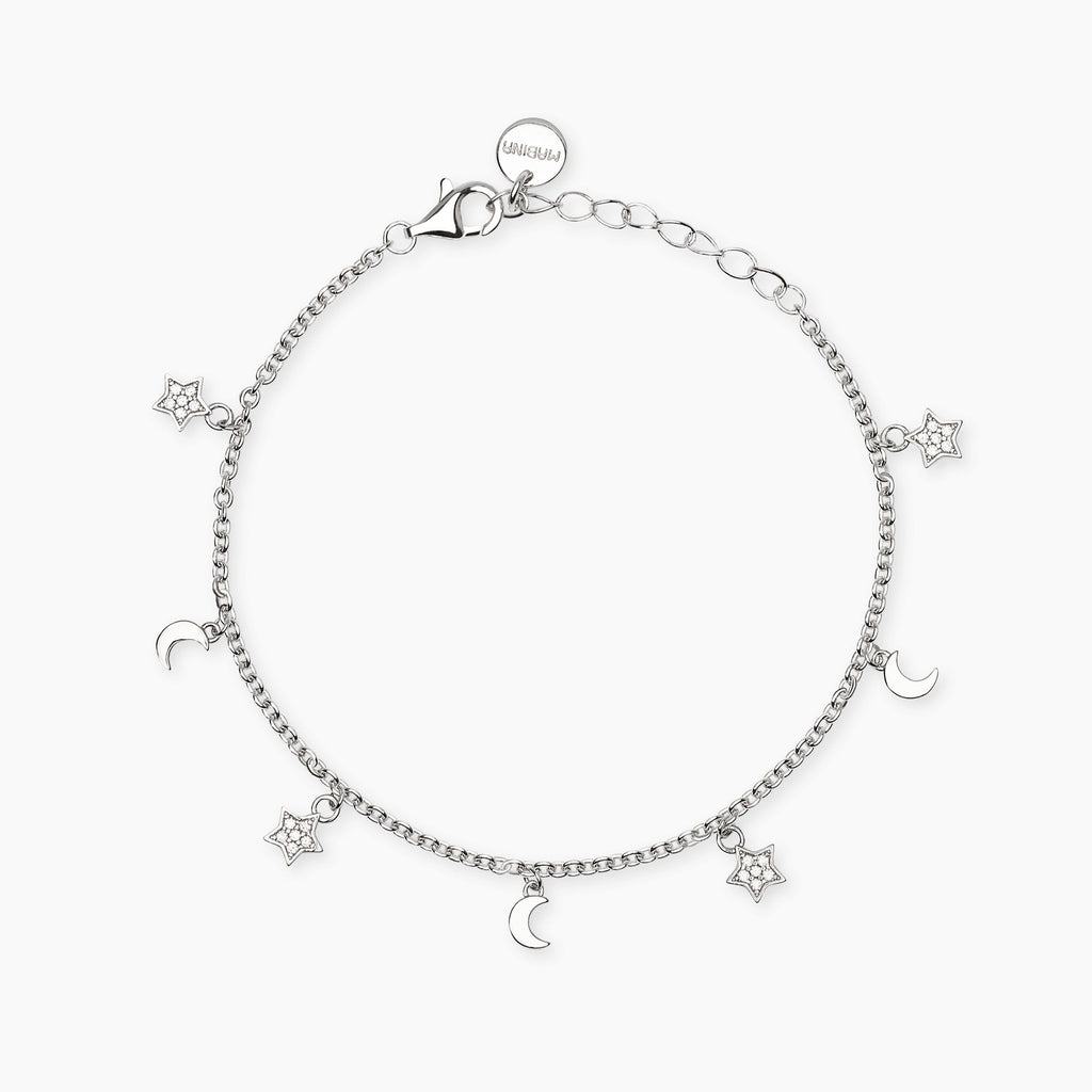 Bracciale Mabina Moon-Light in Lega di Bronzo e Argento con Lune e Stelle