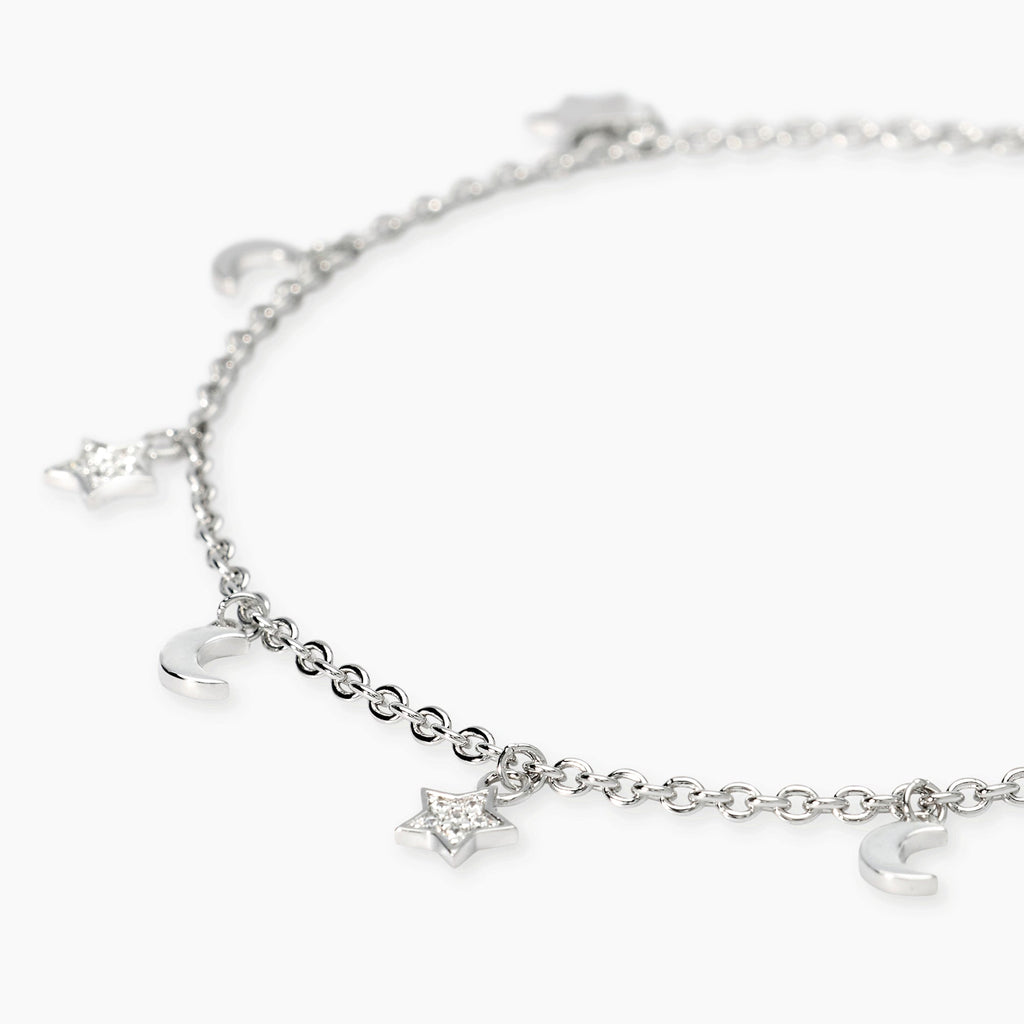 Bracciale Mabina Moon-Light in Lega di Bronzo e Argento con Lune e Stelle - vista 3