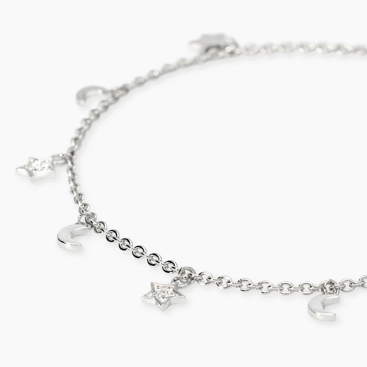 Bracciale Mabina Moon-Light in Lega di Bronzo e Argento con Lune e Stelle - vista 3