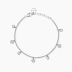Bracciale Mabina Lucky-Light in Lega di Bronzo e Argento con Quadrifogli