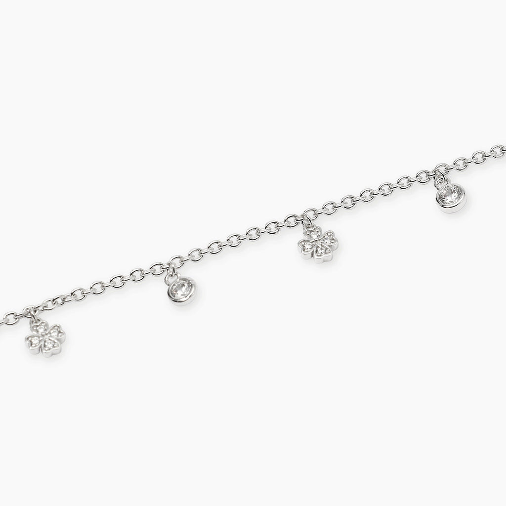 Bracciale Mabina Lucky-Light in Lega di Bronzo e Argento con Quadrifogli - vista 2