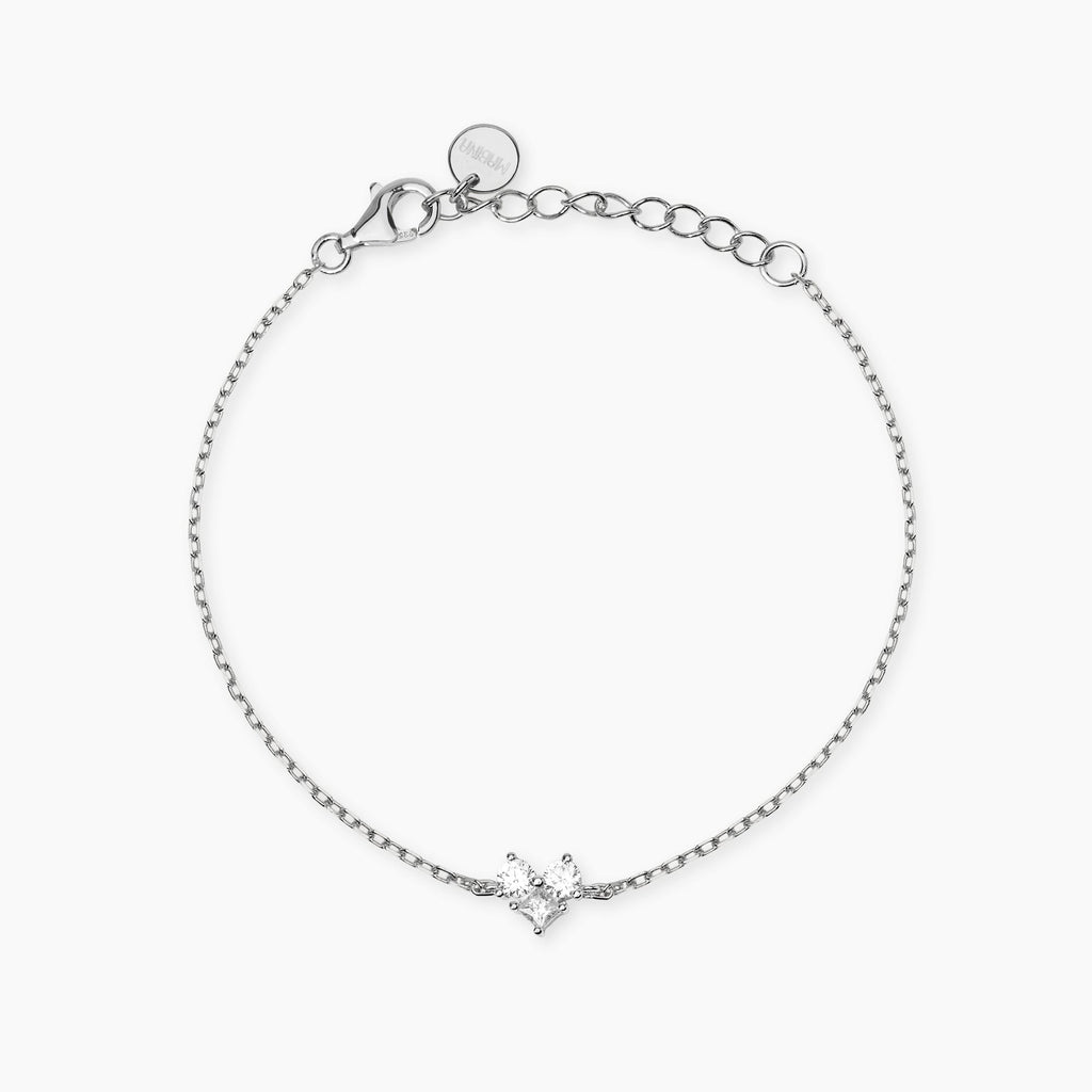 Bracciale Mabina Primo Amore in Lega di Bronzo e Argento con Cuore di Zirconi