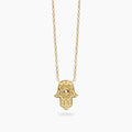 Girocollo Mabina Positive Energy Dorato Mano di Fatima Lega di Bronzo e Argento