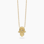 Girocollo Mabina Positive Energy Dorato Mano di Fatima Lega di Bronzo e Argento