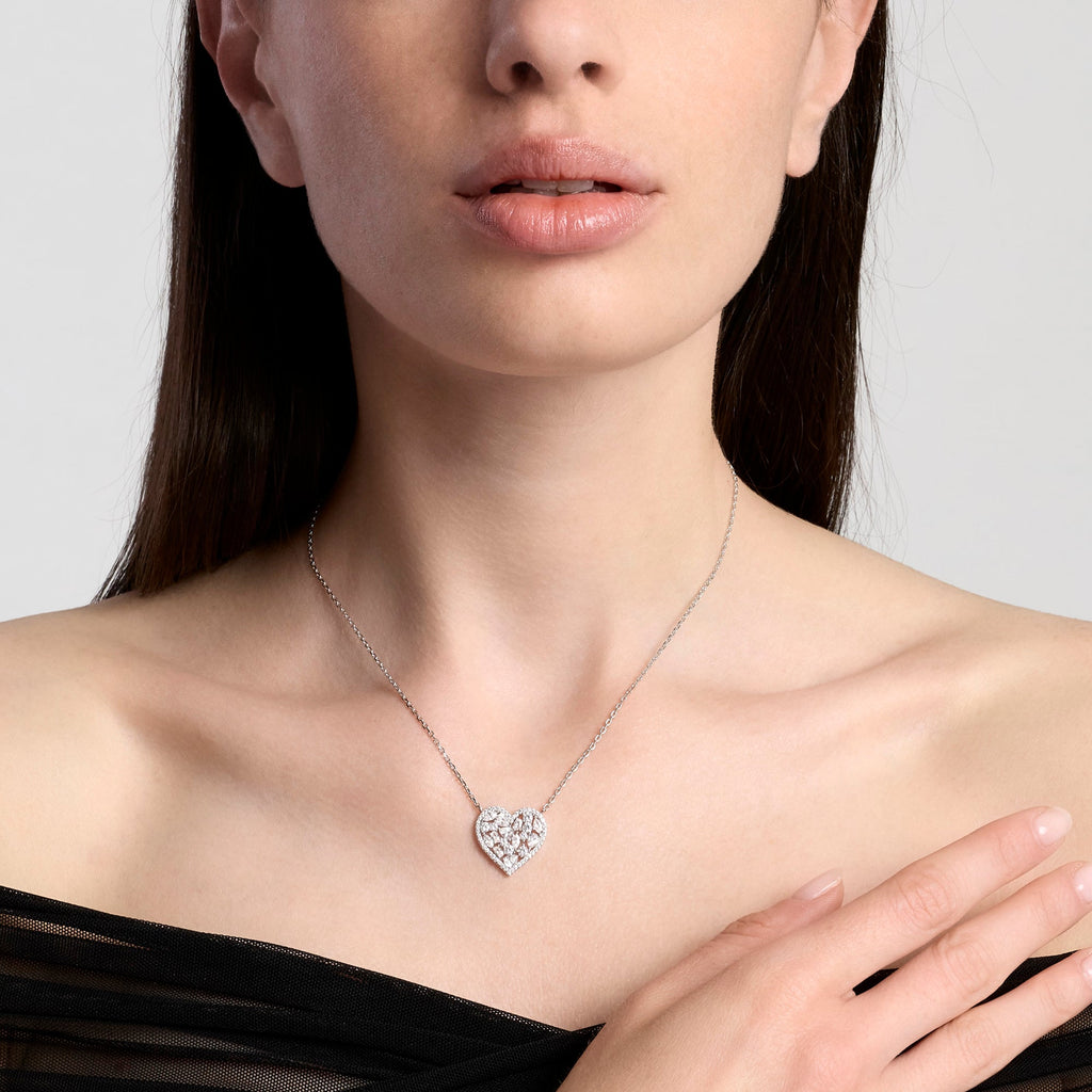 Girocollo Mabina Ti Voglio in Lega di Bronzo e Argento con Cuore di Zirconi - vista 3