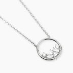 Girocollo Mabina Reef in Lega di Bronzo e Argento con Cerchio e Zirconi - vista 2