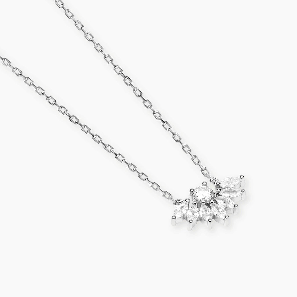Girocollo Mabina Bella Gioia in Lega di Bronzo e Argento con Zirconi Navette - vista 2