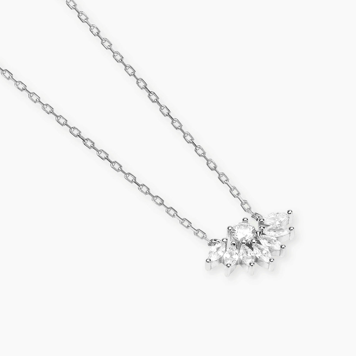 Girocollo Mabina Bella Gioia in Lega di Bronzo e Argento con Zirconi Navette - vista 2